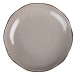 Clayre & Eef | Servies Ontbijtbord Grijs ø 20x3 cm | 6CEDP0114 Clayre & Eef | Servies Ontbijtbord Grijs ø 20x3 cm | 6CEDP0114