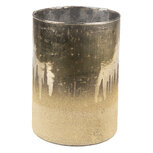 Clayre & Eef | Glazen Theelichthouder Goudkleurig ø 10x14 cm | 6GL4272 Clayre & Eef | Glazen Theelichthouder Goudkleurig ø 10x14 cm | 6GL4272