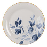 Clayre & Eef | Servies Ontbijtbord Blauw Beige ø 20x2 cm | 6CEDP0116 Clayre & Eef | Servies Ontbijtbord Blauw Beige ø 20x2 cm | 6CEDP0116