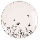 Clayre & Eef | Groot bord Beige Zwart ø 26x2 cm | FAFFP Clayre & Eef | Groot bord Beige Zwart ø 26x2 cm | FAFFP