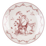 Clayre & Eef | Servies Dinerbord Beige Rood ø 20x2 cm | PFTDP Clayre & Eef | Servies Dinerbord Beige Rood ø 20x2 cm | PFTDP