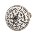 Clayre & Eef | Deurknop Zwart Wit ø 3x2 cm / S3 cm | 61887 Clayre & Eef | Deurknop Zwart Wit ø 3x2 cm / S3 cm | 61887