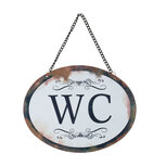 Clayre & Eef | Tekstbord Wit 17x1x13 cm | 6Y2400