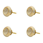 Clayre & Eef | Deurknop Set van 4 Koperkleurig ø 4x2 cm | 64860 Clayre & Eef | Deurknop Set van 4 Koperkleurig ø 4x2 cm | 64860