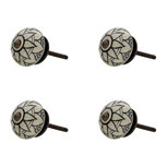 Clayre & Eef | Deurknop Set van 4 Beige ø 4x3 cm | 64874 Clayre & Eef | Deurknop Set van 4 Beige ø 4x3 cm | 64874