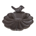 Clayre & Eef | Vogelbad Schelp Bruin ø 14x5 cm | 6Y5285 Clayre & Eef | Vogelbad Schelp Bruin ø 14x5 cm | 6Y5285