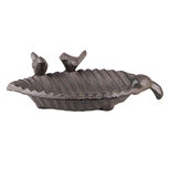 Clayre & Eef | Vogelbad Blad Bruin 19x10x5 cm | 6Y5286 Clayre & Eef | Vogelbad Blad Bruin 19x10x5 cm | 6Y5286