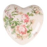Clayre & Eef | Decoratie Hart Roze, Beige 11x11x4 cm | 6CE1542L Clayre & Eef | Decoratie Hart Roze, Beige 11x11x4 cm | 6CE1542L