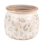 Clayre & Eef | Bloempot Binnen Groen, Beige ø 12x9 cm | 6CE1546S Clayre & Eef | Bloempot Binnen Groen, Beige ø 12x9 cm | 6CE1546S