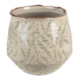 Clayre & Eef | Bloempot Binnen Groen Beige ø 17x15 cm | 6CE1577L Clayre & Eef | Bloempot Binnen Groen Beige ø 17x15 cm | 6CE1577L