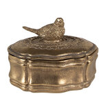 Clayre & Eef | Sieradendoos Vogel Goudkleurig 12x9x9 cm | 6PR3636 Clayre & Eef | Sieradendoos Vogel Goudkleurig 12x9x9 cm | 6PR3636