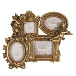 Clayre & Eef | Fotolijst Goudkleurig 27x4x23 cm / 5x5 / 6x9 (2) / 7x9 cm | 2F0224 Clayre & Eef | Fotolijst Goudkleurig 27x4x23 cm / 5x5 / 6x9 (2) / 7x9 cm | 2F0224