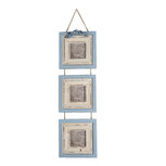 Clayre & Eef | Fotolijst Blauw 16x3x61 cm / (3) 7x7 cm | 2F0878 Clayre & Eef | Fotolijst Blauw 16x3x61 cm / (3) 7x7 cm | 2F0878