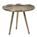 Clayre & Eef | Bijzettafel Goudkleurig ø 59x45 cm | 50425M Clayre & Eef | Bijzettafel Goudkleurig ø 59x45 cm | 50425M
