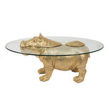 Clayre & Eef | Bijzettafel Nijlpaard Goudkleurig 80x50x37 cm | 50647 Clayre & Eef | Bijzettafel Nijlpaard Goudkleurig 80x50x37 cm | 50647