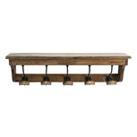 Clayre & Eef | Wandkapstok 5 haken Bruin 70x17x17 cm | 5H0553 Clayre & Eef | Wandkapstok 5 haken Bruin 70x17x17 cm | 5H0553