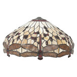 Clayre & Eef | Lampenkap Tiffany Bruin, Beige ø 49x28 cm | 5LL-1102 Clayre & Eef | Lampenkap Tiffany Bruin, Beige ø 49x28 cm | 5LL-1102