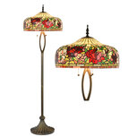 Clayre & Eef | Tiffany Vloerlamp Creme ø 48x165 cm E27/max 3x60W | 5LL-1205 Clayre & Eef | Tiffany Vloerlamp Creme ø 48x165 cm E27/max 3x60W | 5LL-1205