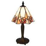 Clayre & Eef | Tiffany Tafellamp Beige, Geel 20x18x37 cm E14/max 1x40W | 5LL-5200 Clayre & Eef | Tiffany Tafellamp Beige, Geel 20x18x37 cm E14/max 1x40W | 5LL-5200