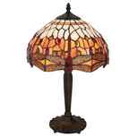 Clayre & Eef | Tiffany Tafellamp Bruin, Rood, Geel ø 31x47 cm E27/max 1x60W | 5LL-5204 Clayre & Eef | Tiffany Tafellamp Bruin, Rood, Geel ø 31x47 cm E27/max 1x60W | 5LL-5204