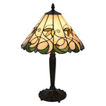 Clayre & Eef | Tiffany Tafellamp Beige, Groen ø 31x48 cm E27/max 1x60W | 5LL-5207 Clayre & Eef | Tiffany Tafellamp Beige, Groen ø 31x48 cm E27/max 1x60W | 5LL-5207