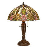 Clayre & Eef | Tiffany Tafellamp Groen, Roze ø 47x61 cm E27/max 2x60W | 5LL-5370 Clayre & Eef | Tiffany Tafellamp Groen, Roze ø 47x61 cm E27/max 2x60W | 5LL-5370