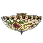 Clayre & Eef | Plafondlamp Tiffany Groen, Rood ø 40x25 cm E14/max 2x40W | 5LL-5419 Clayre & Eef | Plafondlamp Tiffany Groen, Rood ø 40x25 cm E14/max 2x40W | 5LL-5419