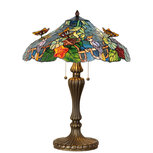 Clayre & Eef | Tiffany Tafellamp Blauw, Groen, Rood ø 52x65 cm E27/max 2x60W | 5LL-5582 Clayre & Eef | Tiffany Tafellamp Blauw, Groen, Rood ø 52x65 cm E27/max 2x60W | 5LL-5582