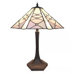Clayre & Eef | Tiffany Tafellamp Roze ø 42x54 cm E27/max 2x60W | 5LL-5615 Clayre & Eef | Tiffany Tafellamp Roze ø 42x54 cm E27/max 2x60W | 5LL-5615
