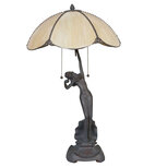 Clayre & Eef | Tiffany Tafellamp Beige, Bruin ø 41x70 cm E27/max 2x60W | 5LL-5719 Clayre & Eef | Tiffany Tafellamp Beige, Bruin ø 41x70 cm E27/max 2x60W | 5LL-5719