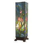 Clayre & Eef | Tiffany Tafellamp Groen, Roze, Blauw 17x17x58 cm E27/max 1x60W | 5LL-5749 Clayre & Eef | Tiffany Tafellamp Groen, Roze, Blauw 17x17x58 cm E27/max 1x60W | 5LL-5749