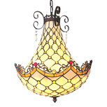Clayre & Eef | Hanglamp Tiffany Meerkleurig ø 41x65/128 cm E27/max 3x60W | 5LL-6032 Clayre & Eef | Hanglamp Tiffany Meerkleurig ø 41x65/128 cm E27/max 3x60W | 5LL-6032