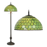 Clayre & Eef | Tiffany Vloerlamp Groen ø 51x165 cm E27/max 3x60W | 5LL-6042 Clayre & Eef | Tiffany Vloerlamp Groen ø 51x165 cm E27/max 3x60W | 5LL-6042