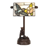 Clayre & Eef | Bureaulamp Bankierslamp Tiffany Meerkleurig 17x15x28 cm E14/max 1x25W | 5LL-6050 Clayre & Eef | Bureaulamp Bankierslamp Tiffany Meerkleurig 17x15x28 cm E14/max 1x25W | 5LL-6050
