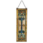 Clayre & Eef | Glaspaneel Tiffany Meerkleurig 25x1x73 cm | 5LL-6057 Clayre & Eef | Glaspaneel Tiffany Meerkleurig 25x1x73 cm | 5LL-6057