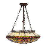 Clayre & Eef | Plafondlamp Tiffany Meerkleurig ø 51x112 cm E27/max 3x60W | 5LL-6082 Clayre & Eef | Plafondlamp Tiffany Meerkleurig ø 51x112 cm E27/max 3x60W | 5LL-6082