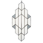 Clayre & Eef | Glaspaneel Tiffany Wit, Grijs 23x1x50 cm | 5LL-6120 Clayre & Eef | Glaspaneel Tiffany Wit, Grijs 23x1x50 cm | 5LL-6120