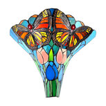 Clayre & Eef | Wandlamp Tiffany Groen, Blauw 37x18x35 cm E27/max 2x60W | 5LL-6137 Clayre & Eef | Wandlamp Tiffany Groen, Blauw 37x18x35 cm E27/max 2x60W | 5LL-6137