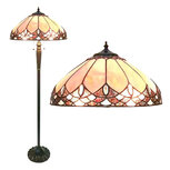 Clayre & Eef | Tiffany Vloerlamp Beige, Bruin ø 50x157 cm E27/max 2x60W | 5LL-6171 Clayre & Eef | Tiffany Vloerlamp Beige, Bruin ø 50x157 cm E27/max 2x60W | 5LL-6171