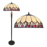 Clayre & Eef | Tiffany Vloerlamp Geel, Bruin ø 50x157 cm E27/max 2x60W | 5LL-6178 Clayre & Eef | Tiffany Vloerlamp Geel, Bruin ø 50x157 cm E27/max 2x60W | 5LL-6178