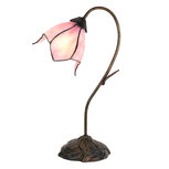Clayre & Eef | Tiffany Tafellamp Bloem Roze 30x17x48 cm E14/max 1x25W | 5LL-6234 Clayre & Eef | Tiffany Tafellamp Bloem Roze 30x17x48 cm E14/max 1x25W | 5LL-6234