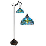 Clayre & Eef | Tiffany Vloerlamp Bruin 36x25x152 cm E27/max 1x60W | 5LL-6241 Clayre & Eef | Tiffany Vloerlamp Bruin 36x25x152 cm E27/max 1x60W | 5LL-6241