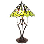 Clayre & Eef | Tiffany Tafellamp Groen ø 41x62 cm E27/max 2x60W | 5LL-6279 Clayre & Eef | Tiffany Tafellamp Groen ø 41x62 cm E27/max 2x60W | 5LL-6279