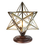 Clayre & Eef | Bureaulamp Ster Transparant 31x31x36 cm E27/max 1x60W | 5LL-9340 Clayre & Eef | Bureaulamp Ster Transparant 31x31x36 cm E27/max 1x60W | 5LL-9340