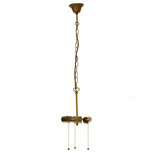 Clayre & Eef | Snoerpendel Ketting Tiffany Bruin ø 19x160 cm E27/max 3x60W | 5LL-98.3 Clayre & Eef | Snoerpendel Ketting Tiffany Bruin ø 19x160 cm E27/max 3x60W | 5LL-98.3