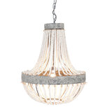 Clayre & Eef | Hanglamp Grijs ø 54x72 cm E27/max 1x40W | 5LMP197 Clayre & Eef | Hanglamp Grijs ø 54x72 cm E27/max 1x40W | 5LMP197