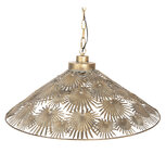 Clayre & Eef | Hanglamp Goudkleurig ø 61x51/156 cm E27/max 1x40W | 5LMP281 Clayre & Eef | Hanglamp Goudkleurig ø 61x51/156 cm E27/max 1x40W | 5LMP281