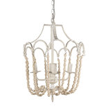 Clayre & Eef | Hanglamp Wit 40x40x60 cm E14/max 4x60W | 5LMP646 Clayre & Eef | Hanglamp Wit 40x40x60 cm E14/max 4x60W | 5LMP646