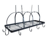 Clayre & Eef | Pannenrek Hangend Zwart 91x41x76 cm | 5Y0283 Clayre & Eef | Pannenrek Hangend Zwart 91x41x76 cm | 5Y0283
