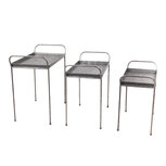 Clayre & Eef | Bijzettafel Set van 3 Grijs 67x35x64 / 62x32x61 / 57x27x53 cm | 5Y0867 Clayre & Eef | Bijzettafel Set van 3 Grijs 67x35x64 / 62x32x61 / 57x27x53 cm | 5Y0867